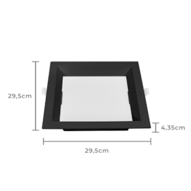 PAINEL LED EMBUTIR KAIS 6500K 24W 29CM PRETO | NORDECOR 4216 PAINEL LED EMBUTIR KAIS 6500K 24W 29CM PRETO | NORDECOR 4216