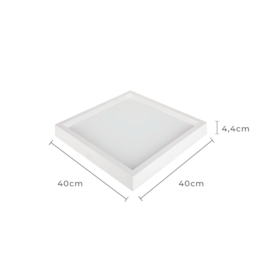 PAINEL LED KAIS SOBREPOR 36W 3000K BRANCO | NORDECOR 4267