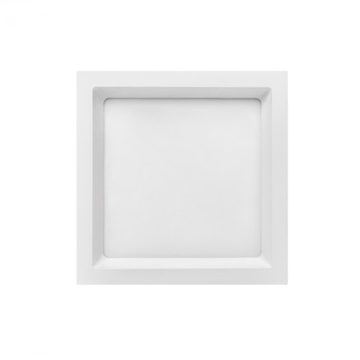 PAINEL LUMINÁRIA DE EMBUTIR LED DEEP RECUADO QUADRADO 5000K 17W BIVOLT 20,2X20,2X4,3CM POLICARBONATO BRANCO | STELLA STH