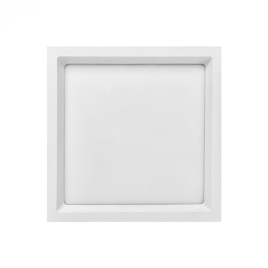 PAINEL LUMINÁRIA DE EMBUTIR LED DEEP RECUADO QUADRADO 5000K 22W BIVOLT 26,2X26,2CM POLICARBONATO BRANCO | STELLA STH8904