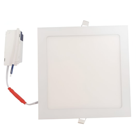 PAINEL LUMINÁRIA DE EMBUTIR LED SMART QUADRADO 6000K 18W BIVOLT 21,9X21,9X8CM BRANCO | GAYA 9851