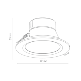 PAINEL/LUMINÁRIA DOWNLIGHT 7W BIVOLT 6000K | ROMALUX 80073 PAINEL/LUMINÁRIA DOWNLIGHT 7W BIVOLT 6000K | ROMALUX 80073