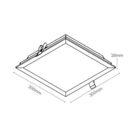 PAINEL/LUMINÁRIA EMBUTIR LED QUADRADO 30X30 21W BIVOLT 6000K | ROMALUX 80108 PAINEL/LUMINÁRIA EMBUTIR LED QUADRADO 30X30 21W BIVOLT 6000K | ROMALUX 80108