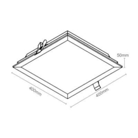 PAINEL/LUMINÁRIA EMBUTIR LED QUADRADO 40X40 32W BIVOLT 6000K | ROMALUX 80040 PAINEL/LUMINÁRIA EMBUTIR LED QUADRADO 40X40 32W BIVOLT 6000K | ROMALUX 80040