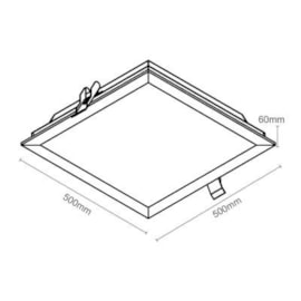 PAINEL/LUMINÁRIA EMBUTIR LED QUADRADO 50X50 38W BIVOLT 6000K | ROMALUX 80041