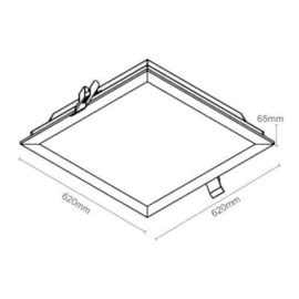 PAINEL/LUMINÁRIA EMBUTIR LED QUADRADO 62X62 45W BIVOLT 6000K | ROMALUX 80043 PAINEL/LUMINÁRIA EMBUTIR LED QUADRADO 62X62 45W BIVOLT 6000K | ROMALUX 80043