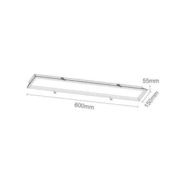 PAINEL/LUMINÁRIA EMBUTIR LED RECUADO RETANGULAR 60X15 18W BIVOLT 3000K | ROMALUX 80082 PAINEL/LUMINÁRIA EMBUTIR LED RECUADO RETANGULAR 60X15 18W BIVOLT 3000K | ROMALUX 80082