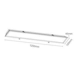 PAINEL/LUMINÁRIA EMBUTIR LED RETANGULAR 120X15 36W BIVOLT 3000K | ROMALUX 80023 PAINEL/LUMINÁRIA EMBUTIR LED RETANGULAR 120X15 36W BIVOLT 3000K | ROMALUX 80023