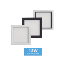 PAINEL/LUMINÁRIA EMBUTIR RECUADA 17X17CM 12W JET BLACK BIVOLT 3000K SAVEENERGY SE-240.1660 PAINEL/LUMINÁRIA EMBUTIR RECUADA 17X17CM 12W JET BLACK BIVOLT 3000K SAVEENERGY SE-240.1660