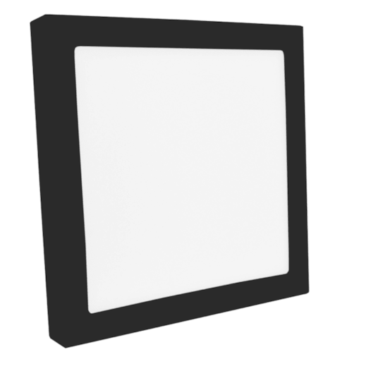 PAINEL/LUMINÁRIA SOBREPOR 17,2X17,2CM 12W JET BLACK BIVOLT 3000K | SAVEENERGY SE-240.1634