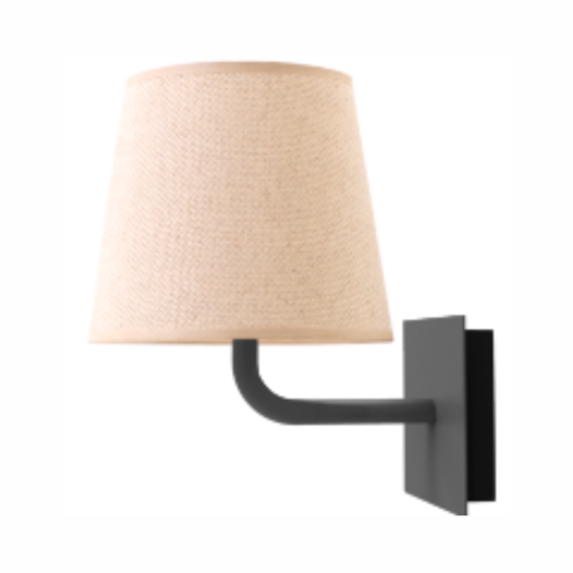 PAREDE SOBREPOR 1X E27 19X28,5X24CM ALUMÍNIO E TECIDO | DIMLUX ML-440/BO PAREDE SOBREPOR 1X E27 19X28,5X24CM ALUMÍNIO E TECIDO | DIMLUX ML-440/BO