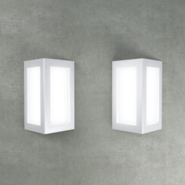 PAREDE SOBREPOR 1X E27 60W 17,2X9,3X23,5CM LUMINÁRIA TRIANGULAR ALUMÍNIO E VIDRO BRANCO | DIMLUX 178