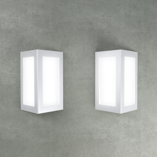 PAREDE SOBREPOR 1X E27 60W 17,2X9,3X23,5CM LUMINÁRIA TRIANGULAR ALUMÍNIO E VIDRO BRANCO | DIMLUX 178