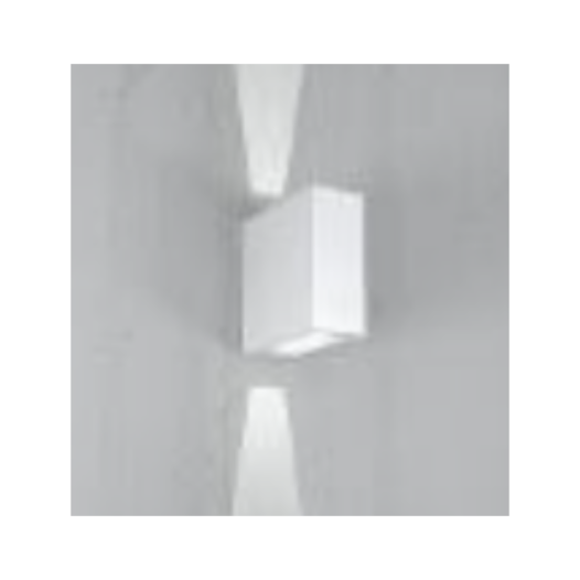 PAREDE SOBREPOR 1X HALOPIN 8,5X3,3X8CM VIDRO CRISTAL ALUMÍNIO BRANCO | DIMLUX 31/2