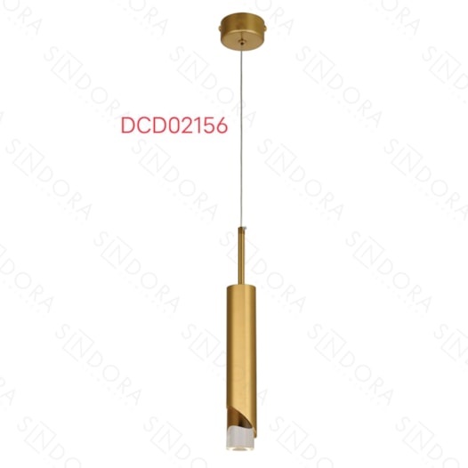 PENDENTE 05x40CM 5W 3000K 500LM BIVOLT METAL+ACRILICO DOURADO | SINDORA DCD02156 PENDENTE 05x40CM 5W 3000K 500LM BIVOLT METAL+ACRILICO DOURADO | SINDORA DCD02156