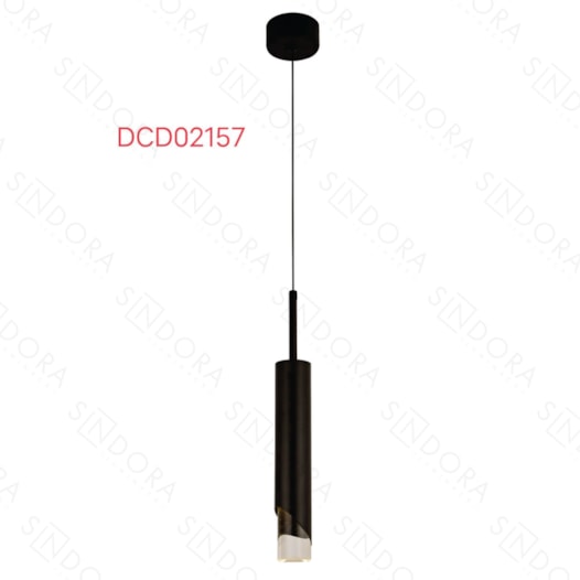 PENDENTE 05x40CM 5W 3000K 500LM BIVOLT METAL+ACRILICO PRETO | SINDORA DCD02157 PENDENTE 05x40CM 5W 3000K 500LM BIVOLT METAL+ACRILICO PRETO | SINDORA DCD02157