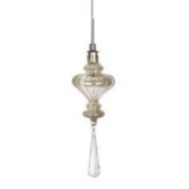 PENDENTE 10×35CM G4, METAL+VIDRO CROMADO/CHAMPAGNE | SINDORA DCD02039 PENDENTE 10×35CM G4, METAL+VIDRO CROMADO/CHAMPAGNE | SINDORA DCD02039