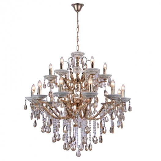 PENDENTE 100x85CM 60W E14X18, METAL+CRISTAL DOURADO | SINDORA DCD00478-12+6 PENDENTE 100x85CM 60W E14X18, METAL+CRISTAL DOURADO | SINDORA DCD00478-12+6