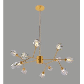 PENDENTE 105CM G9×12, METAL+CRISTAL DOURADO | SINDORA DCD02027 PENDENTE 105CM G9×12, METAL+CRISTAL DOURADO | SINDORA DCD02027