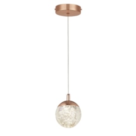 PENDENTE 10CM 5W 3000K 300LM METAL+CRISTAL ROSE | SINDORA DCD02153 PENDENTE 10CM 5W 3000K 300LM METAL+CRISTAL ROSE | SINDORA DCD02153