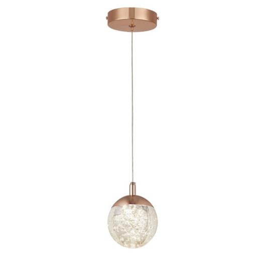 PENDENTE 10CM 5W 3000K 300LM METAL+CRISTAL ROSE | SINDORA DCD02153 PENDENTE 10CM 5W 3000K 300LM METAL+CRISTAL ROSE | SINDORA DCD02153