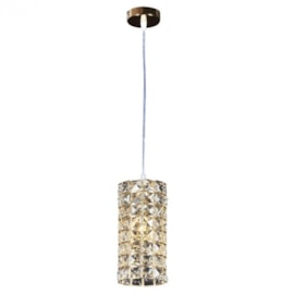 PENDENTE 12×23CM E14×1, METAL+CRISTAL DOURADO | SINDORA DCD00735 PENDENTE 12×23CM E14×1, METAL+CRISTAL DOURADO | SINDORA DCD00735