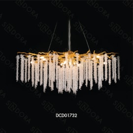 PENDENTE 120×50x50CM G9×13, METAL+CRISTAL DOURADO | SINDORA DCD01732 PENDENTE 120×50x50CM G9×13, METAL+CRISTAL DOURADO | SINDORA DCD01732