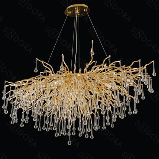 PENDENTE 120×60x45CM G9×13, METAL+CRISTAL DOURADO | SINDORA DCD01735 PENDENTE 120×60x45CM G9×13, METAL+CRISTAL DOURADO | SINDORA DCD01735