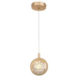 PENDENTE 12CM 6W 3000K BIVOLT METAL+CRISTAL ROSE | SINDORA DCD02119 PENDENTE 12CM 6W 3000K BIVOLT METAL+CRISTAL ROSE | SINDORA DCD02119