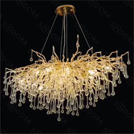 PENDENTE 150×75x45CM G9×15, METAL+CRISTAL DOURADO | SINDORA DCD01736 PENDENTE 150×75x45CM G9×15, METAL+CRISTAL DOURADO | SINDORA DCD01736
