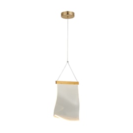 PENDENTE 18×30CM 5W 3000K BIVOLT METAL+ACRILICO DOURADO | SINDORA DCD02125