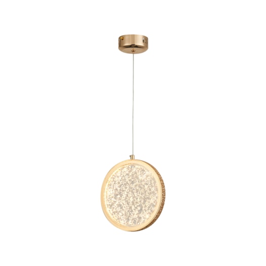 PENDENTE 20CM 5W 3000K BIVOLT METAL+CRISTAL DOURADO | SINDORA DCD02117 PENDENTE 20CM 5W 3000K BIVOLT METAL+CRISTAL DOURADO | SINDORA DCD02117