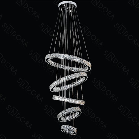 PENDENTE 20x30x40x50x60CM 75W 6000K 7500LM BIVOLT METAL+ACRILICO CROMADO | SINDORA DCD02814 PENDENTE 20x30x40x50x60CM 75W 6000K 7500LM BIVOLT METAL+ACRILICO CROMADO | SINDORA DCD02814