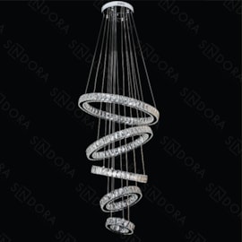 PENDENTE 20x30x40x50x60CM 75W 6000K 7500LM BIVOLT METAL+ACRILICO CROMADO | SINDORA DCD02814 PENDENTE 20x30x40x50x60CM 75W 6000K 7500LM BIVOLT METAL+ACRILICO CROMADO | SINDORA DCD02814