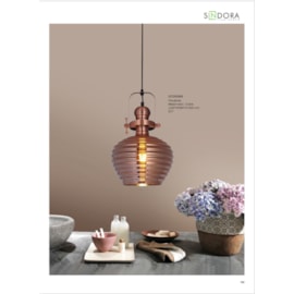 PENDENTE 25×36CM E27, METAL+VIDRO BRONZE | SINDORA DCD02005 PENDENTE 25×36CM E27, METAL+VIDRO BRONZE | SINDORA DCD02005