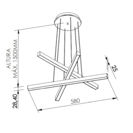 PENDENTE 3 FIT LED 16W 3000K BIVOLT | NEWLINE - 710LED3 PENDENTE 3 FIT LED 16W 3000K BIVOLT | NEWLINE - 710LED3