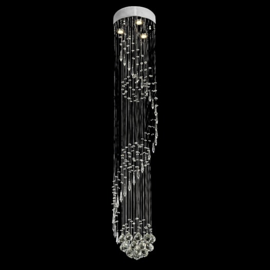 PENDENTE 30x150CM GU10, 5Wx3, 3000K METAL+CRISTAL CROMADO | SINDORA DCD00783 PENDENTE 30x150CM GU10, 5Wx3, 3000K METAL+CRISTAL CROMADO | SINDORA DCD00783