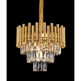 PENDENTE 38×28CM E14×5, METAL+CRISTAL DOURADO | SINDORA DCD00452 PENDENTE 38×28CM E14×5, METAL+CRISTAL DOURADO | SINDORA DCD00452