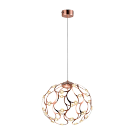 PENDENTE 40XLED 0,8W BIVOLT SPHER 55X45CM METAL E ACRÍLICO ROSE E TRANSPARENTE | BELLA ILUMINAÇÃO BB002L PENDENTE 40XLED 0,8W BIVOLT SPHER 55X45CM METAL E ACRÍLICO ROSE E TRANSPARENTE | BELLA ILUMINAÇÃO BB002L