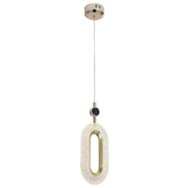 PENDENTE 44×17CM 7W 3000K BIVOLT METAL+ACRILICO DOURADO | SINDORA DCD00765