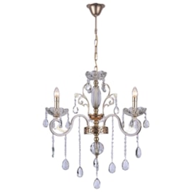 PENDENTE 45x45CM E14X3, METAL+CRISTAL DOURADO+BRANCO | SINDORA DCD00480-3 PENDENTE 45x45CM E14X3, METAL+CRISTAL DOURADO+BRANCO | SINDORA DCD00480-3