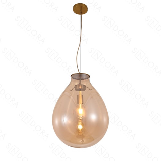 PENDENTE 48x62CM E27×3 METAL BRONZE+VIDRO CONHAQUE | SINDORA DCD04012 PENDENTE 48x62CM E27×3 METAL BRONZE+VIDRO CONHAQUE | SINDORA DCD04012