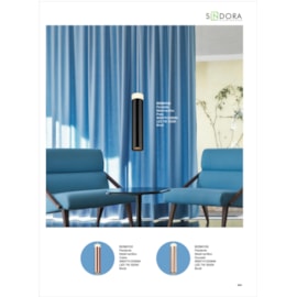 PENDENTE 5×20×150CM 7W 3000K BIVOLT METAL+ACRILICO PRETO | SINDORA DCD01132