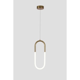 PENDENTE 50×18CM 10W 3000K BIVOLT METAL+ACRILICO BRONZE | SINDORA DCD01253