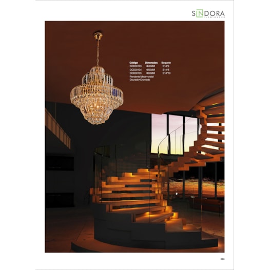 PENDENTE 50×64CM E14×8, METAL+CRISTAL DOURADO | SINDORA DCD00104 PENDENTE 50×64CM E14×8, METAL+CRISTAL DOURADO | SINDORA DCD00104