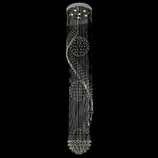 PENDENTE 50x250CM GU10 5Wx6, 3000K 3000LM METAL+CRISTAL CROMADO | SINDORA DCD00784 PENDENTE 50x250CM GU10 5Wx6, 3000K 3000LM METAL+CRISTAL CROMADO | SINDORA DCD00784