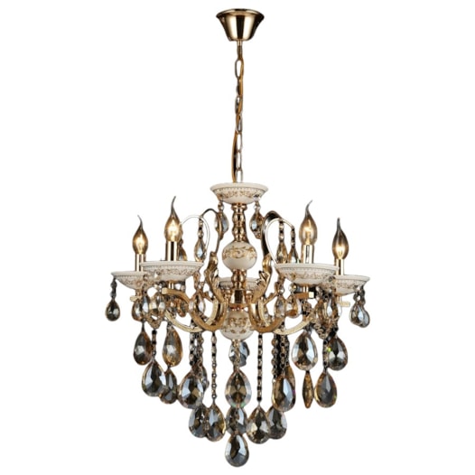 PENDENTE 50x60CM E14X5, 60W METAL+CRISTAL DOURADO | SINDORA DCD00478-5 PENDENTE 50x60CM E14X5, 60W METAL+CRISTAL DOURADO | SINDORA DCD00478-5