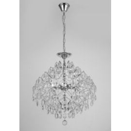 PENDENTE 55CM E14×8, METAL+CRISTAL CROMADO | SINDORA DCD00420 PENDENTE 55CM E14×8, METAL+CRISTAL CROMADO | SINDORA DCD00420