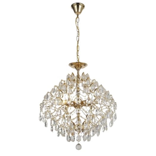 PENDENTE 55CM E14×8, METAL+CRISTAL DOURADO | SINDORA DCD00414 PENDENTE 55CM E14×8, METAL+CRISTAL DOURADO | SINDORA DCD00414