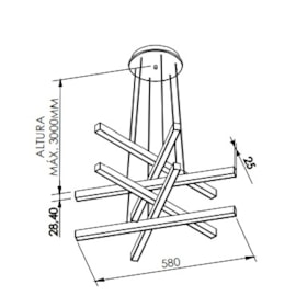 PENDENTE 6 FIT LED 32W 4000K BIVOLT | NEWLINE - 715LED4 PENDENTE 6 FIT LED 32W 4000K BIVOLT | NEWLINE - 715LED4